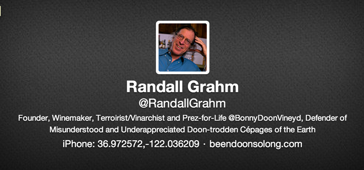 Twitter 25: Randall Grahm