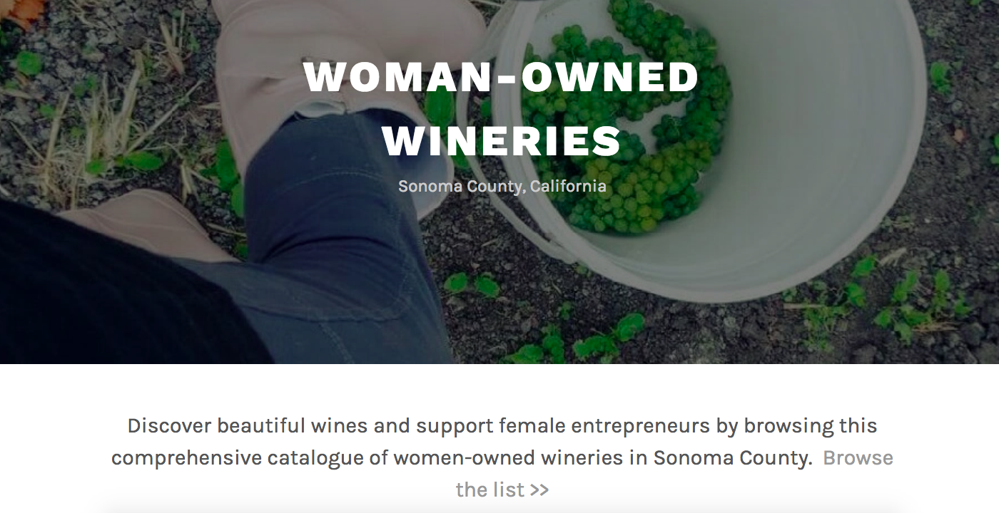 Supporting Women in Wine: Woman-Owned Wineries of Sonoma County