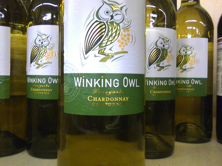 Winking store owl wine