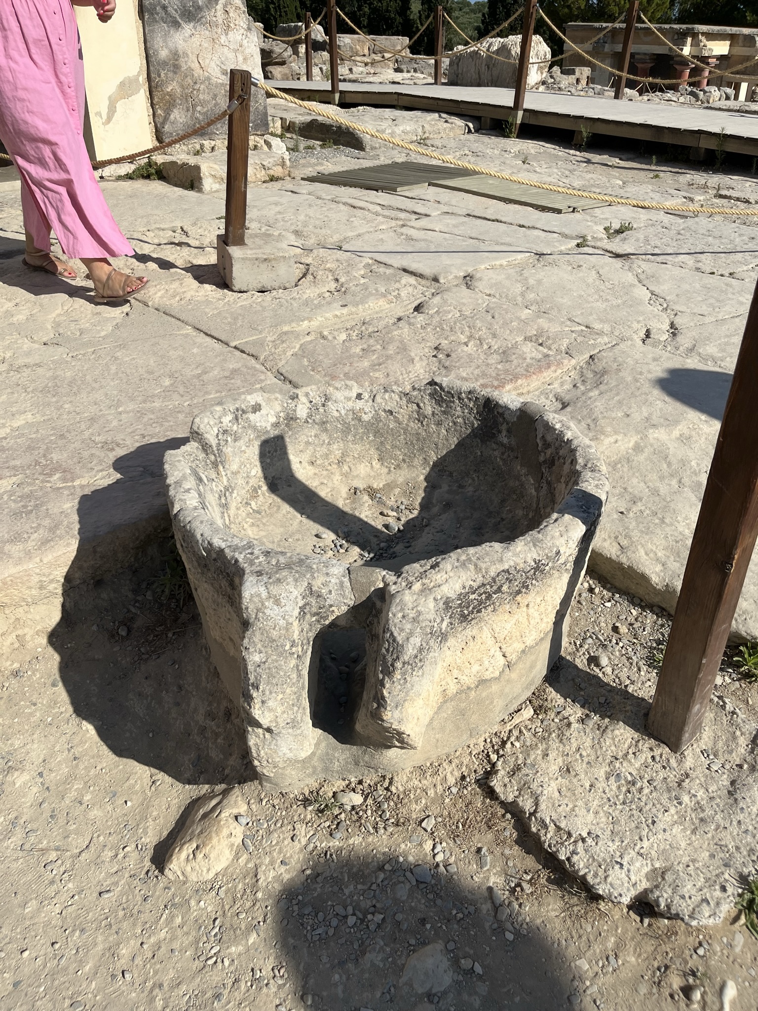 Ancient wine press from the Palace of Kronos 