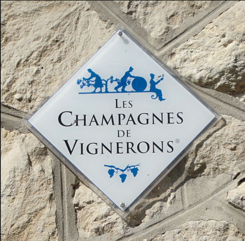 Sign for Grower's Champagne outside Chartogne-Taillet, Merfy.