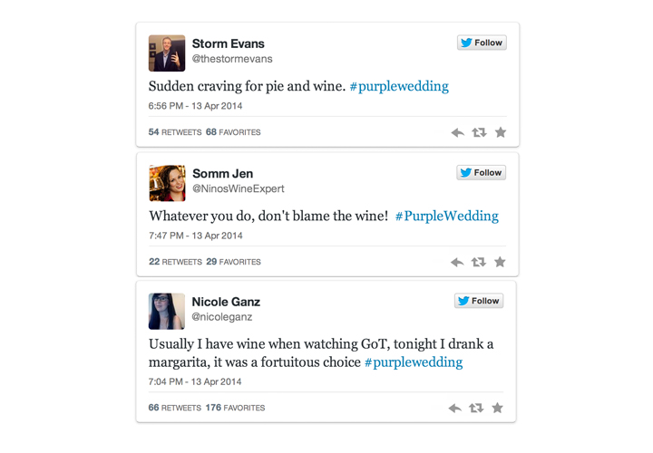 Purple Wedding Tweets