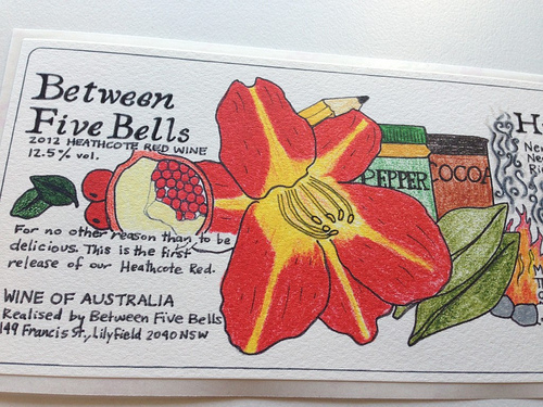 between five bells wine label