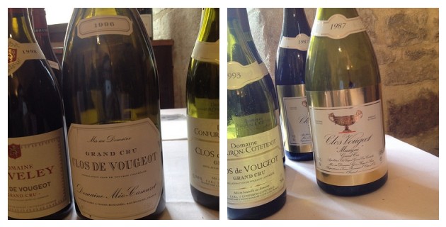 clos vougeot bottles